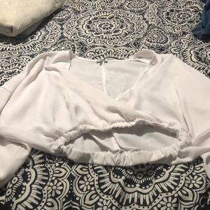 White crop top
